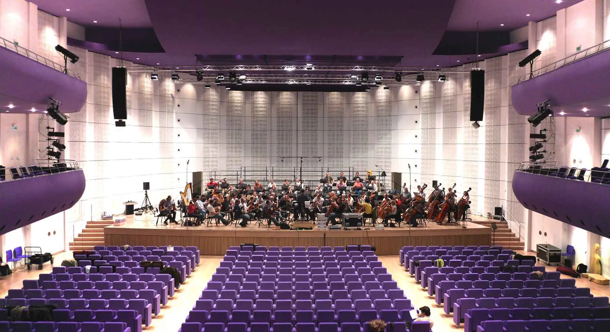 Pedro directing an orchestral session near Zlin, Czech Republic